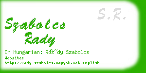 szabolcs rady business card